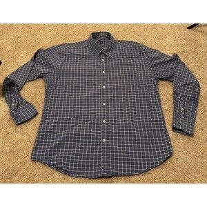 Jack Maverick Blue Plaid Men’s Dress Shirt Long Sleeve XL